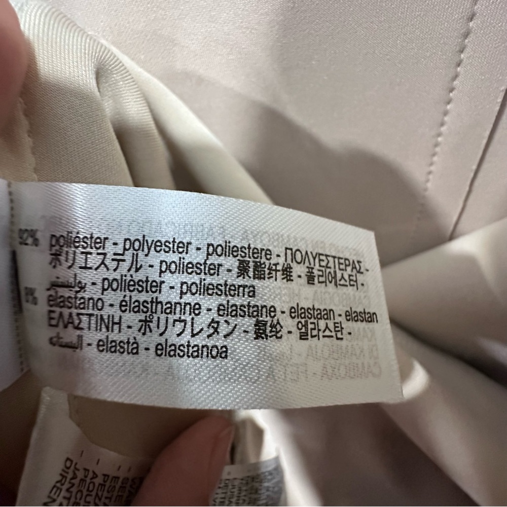 ZARA WOMAN LONG FAUX SUEDE CREAM WITH BELT VEST SIZE L - Picture 12 of 12